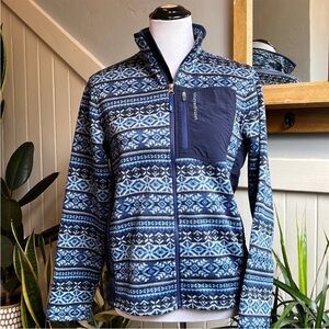 Like New Vineyard Vines Fair Isle Fleece Zip Up Jacket